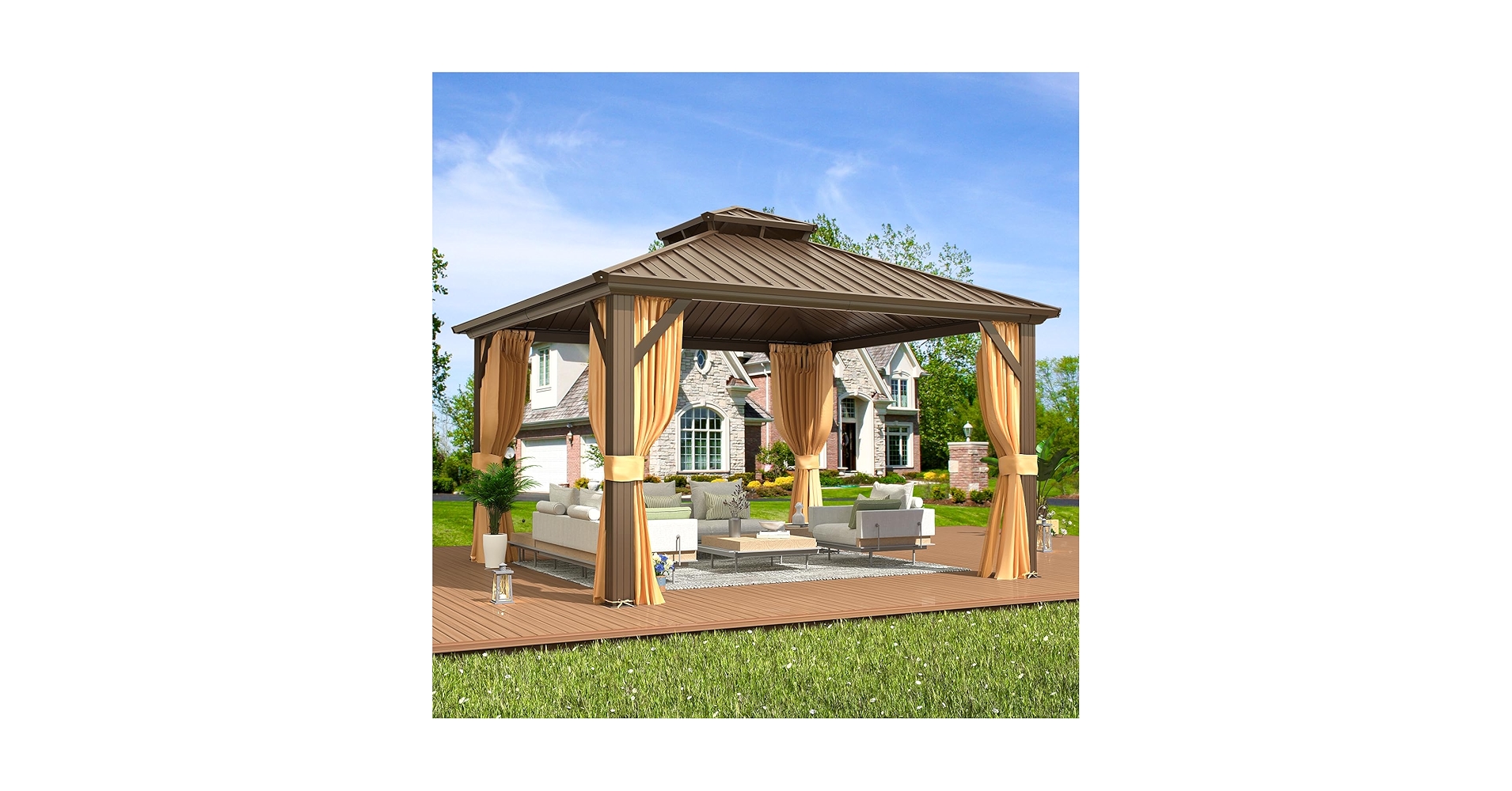 budd＆joey バオバブ JUJABU Khaki 10ftx20ft Pop Up Canopy Tent with 6 Sidewalls 3